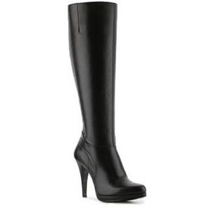 Nine West Retta Black Knee Heeled Boots